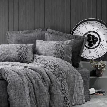 Lenjerie de pat dubla Super King (EU) (IT), L'essentiel Maison, Sooty, Gri imagine