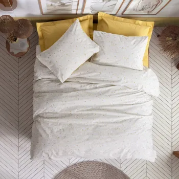 Lenjerie de pat dubla Super King (EU) (IT), L'essentiel Maison, Tiny, Galben mustar imagine