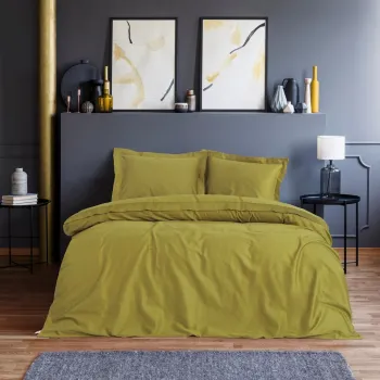 Lenjerie de pat dubla Super King (FR), 3 piese, L'essentiel Maison, Elegant, Verde imagine