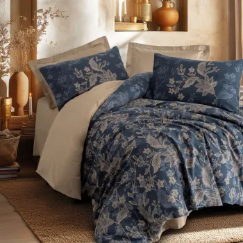 Lenjerie de pat dubla Super King (FR), 3 piese, L'essentiel Maison, Noctelle, Bej imagine