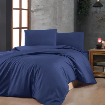 Lenjerie de pat dubla Super King (FR), L'essentiel Maison, Sax Blue, Albastru imagine