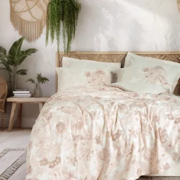 Lenjerie de pat dubla Super King (FR), L'essentiel Maison, Vestige, Bej imagine