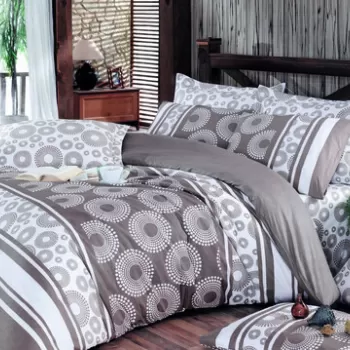 Lenjerie de pat dubla Super King (FR), Sema - Brown, Pearl Home, Bumbac Ranforce imagine