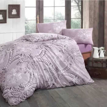 Lenjerie de pat dubla Super King (US) (ES), 3 piese, Ahenk, Victoria, 65% bumbac/35% poliester imagine