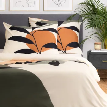 Lenjerie de pat dubla Tierra, Homla, 3 piese, 160x200 cm, microfibra din poliester, multicolor imagine