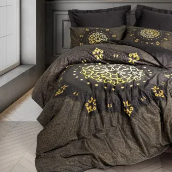 Lenjerie de pat dubla, Togay - Anthracite, Cotton Box, Bumbac Satinat imagine