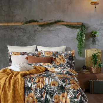 Lenjerie de pat dubla, Tropik, Primacasa by Turkiz, Bumbac Satinat imagine