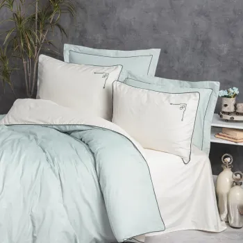 Lenjerie de pat dubla, Vanko - Mint, Cotton Box, Bumbac Satinat imagine