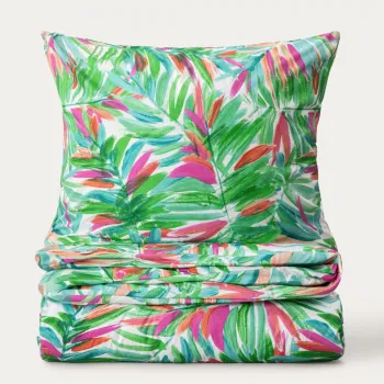 Lenjerie de pat dubla Verdera, Homla, 160x200 cm, 3 piese, microfibra din poliester, multicolor imagine