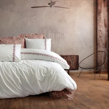 Lenjerie de pat dubla, Voyager - Pink, Cotton Box, Bumbac imagine