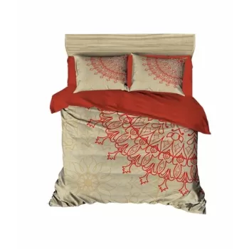 Lenjerie de pat dubla X-mas 434, Pearl Home, 3 piese, 200x220 cm, amestec bumbac, multicolor imagine