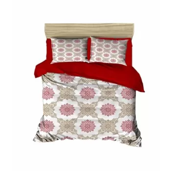 Lenjerie de pat dubla X-mas 442, Pearl Home, 3 piese, 200x220 cm, amestec bumbac, multicolor imagine