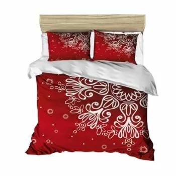 Lenjerie de pat dubla Xmas-427, Pearl Home, 3 piese, amestec bumbac, multicolor imagine
