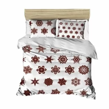 Lenjerie de pat dubla Xmas-429, Pearl Home, 3 piese, amestec bumbac, multicolor imagine