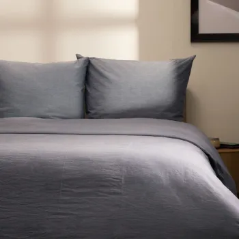 Lenjerie de pat Gossy, Homla, 160x200 cm, bumbac, albastru/gri imagine