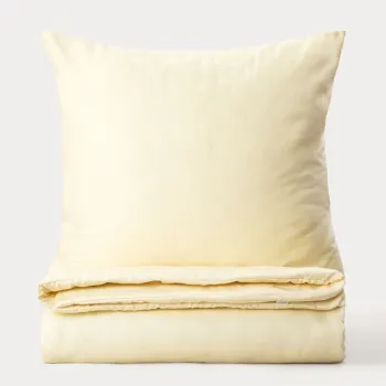 Lenjerie de pat King Size, Avelia, Homla, 200x220 cm, 3 piese, bumbac/poliester, galben imagine
