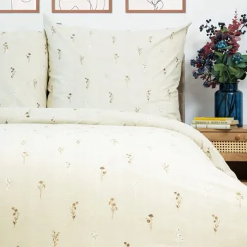 Lenjerie de pat King Size, B2 Rem Essentials, Homla, 3 piese, 200x220 cm, bumbac, bej imagine