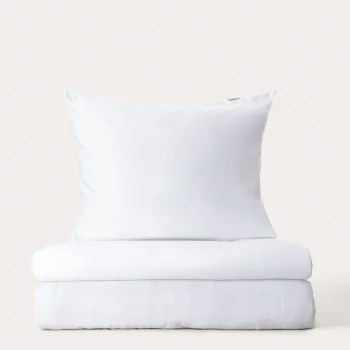 Lenjerie de pat King Size, Bamsa, Homla, 200x220 cm, 3 piese, satin de bambus, alb imagine