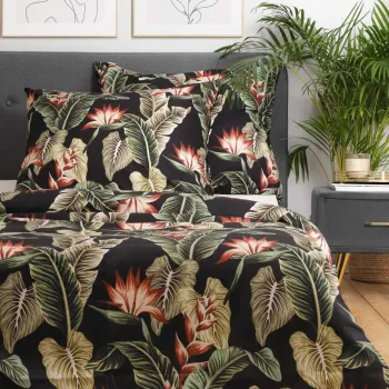 Lenjerie de pat King Size, Belaga, Homla, 3 piese, 200x220 cm, microfibra din poliester, multicolor imagine