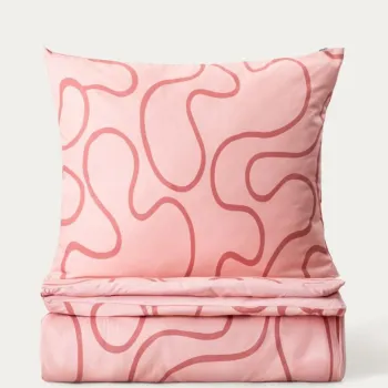 Lenjerie de pat King Size, EC Fleur, Homla, 200x220 cm, 3 piese, microfibra din poliester, roz imagine