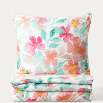 Lenjerie de pat King Size, Fiore, Homla, 200x220 cm, 3 piese, microfibra din poliester, multicolor imagine