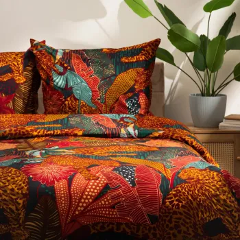 Lenjerie de pat King Size, Kellie, Homla, 3 piese, 200x220 cm, microfibra din poliester, multicolor imagine