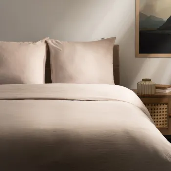 Lenjerie de pat King Size, Maisy, Homla, 3 piese, 200x220 cm, microfibra din poliester, bej imagine