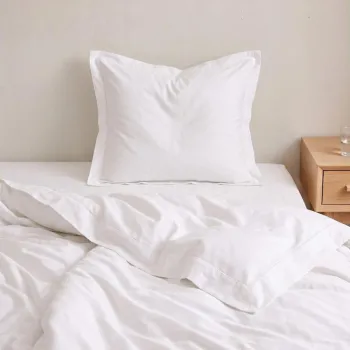 Lenjerie de pat King Size, Milo, Homla, 200x220 cm, 3 piese, bumbac satinat, alb imagine