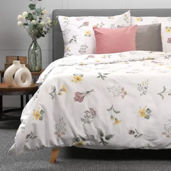 Lenjerie de pat King Size, Prima, Homla, 200x220 cm, 3 piese, bumbac, multicolor imagine