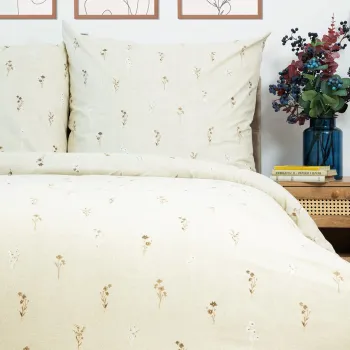 Lenjerie de pat King Size, Rem, Homla, 3 piese, 200x220 cm, bumbac, bej imagine