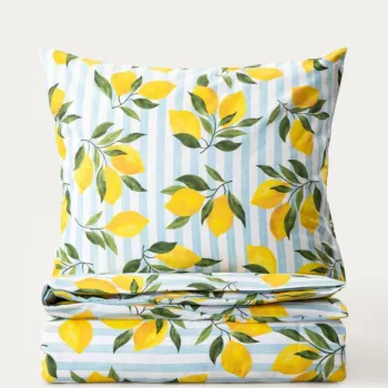 Lenjerie de pat King Size, Sidrum, Homla, 200x220 cm, 3 piese, bumbac, multicolor imagine