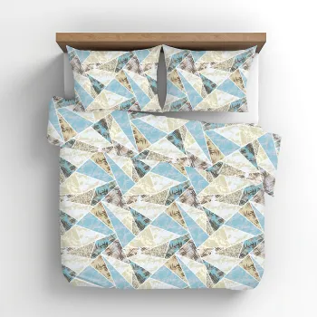 Lenjerie de pat pentru 2 persoane, Fresh, Bedora, 6 piese, 200x220, microfibra, multicolor imagine