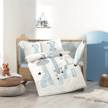 Lenjerie de pat pentru copii 4 piese, Buddy - Blue, Hobby, Bumbac Poplin imagine