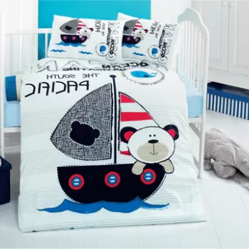 Lenjerie de pat pentru copii, Pacific, Patik, Bumbac Ranforce imagine