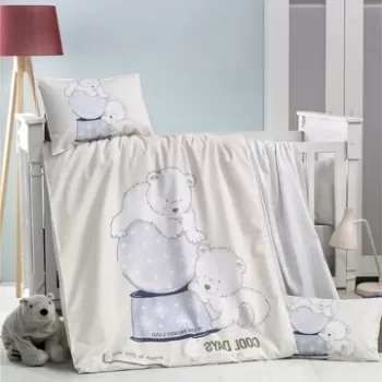 Lenjerie de pat pentru copii, Victoria, Frozen, 4 piese, 100% bumbac ranforce, multicolor imagine