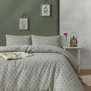 Lenjerie de pat pentru o persoana 2 piese, L'essentiel Maison, Olive, Verde imagine