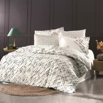 Lenjerie de pat pentru o persoana, 3 piese, 160x220 cm, 100% bumbac poplin, Hobby, Rithym, verde imagine