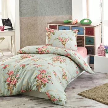 Lenjerie de pat pentru o persoana, Alanur, Eponj Home, 65% Bumbac/35% Poliester imagine