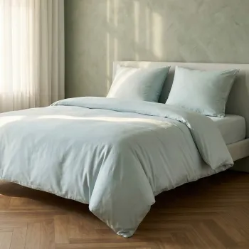Lenjerie de pat pentru o persoana Avelia, Homla, 140x200 cm, 2 piese, bumbac/poliester/vascoza, verde fistic imagine