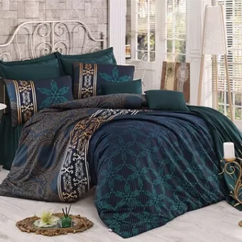 Lenjerie de pat pentru o persoana (BL), Alisa, Victoria, Bumbac Satinat imagine