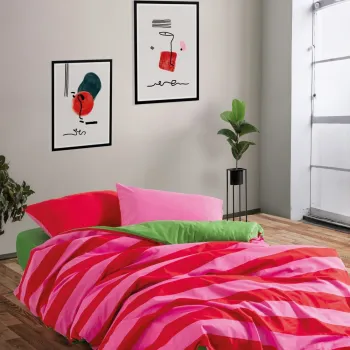 Lenjerie de pat pentru o persoana, Cherie - Green, Cozy Home, Bumbac Ranforce imagine