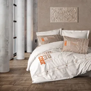 Lenjerie de pat pentru o persoana, Cool - Brown, Cotton Box, Bumbac Ranforce imagine