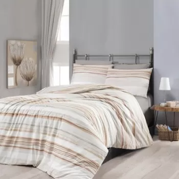 Lenjerie de pat pentru o persoana, Cream, Life Style, Bumbac Ranforce imagine