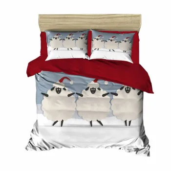 Lenjerie de pat pentru o persoana (DE), 2 piese, L'essentiel Maison, 466, Red / Blue / White / Black imagine