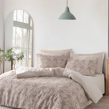 Lenjerie de pat pentru o persoana (DE), 2 piese, L'essentiel Maison, Pure, Bumbac;Poliester, Maro imagine