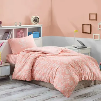 Lenjerie de pat pentru o persoana (DE), 2 piese, L'essentiel Maison, Pure, Pulbere / Alb imagine