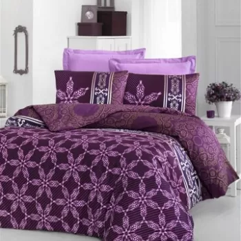 Lenjerie de pat pentru o persoana (DE), Alisa - Lilac, Victoria, Bumbac Satinat imagine