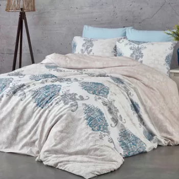 Lenjerie de pat pentru o persoana (DE), Daisy - Blue, Pearl Home, Bumbac Ranforce imagine