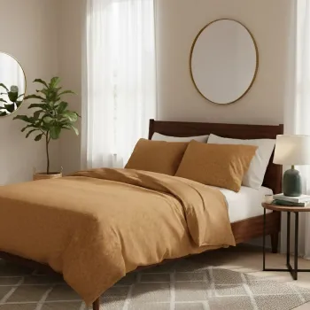 Lenjerie de pat pentru o persoana (DE), L'essentiel Maison, Alekra Kombin, Galben mustar imagine