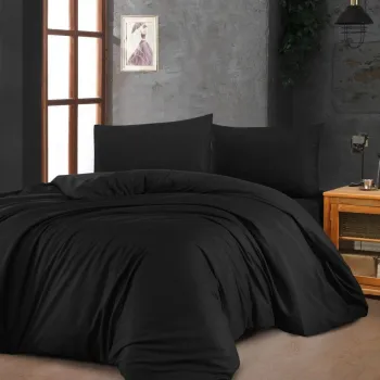 Lenjerie de pat pentru o persoana (DE), L'essentiel Maison, Black, Negru imagine